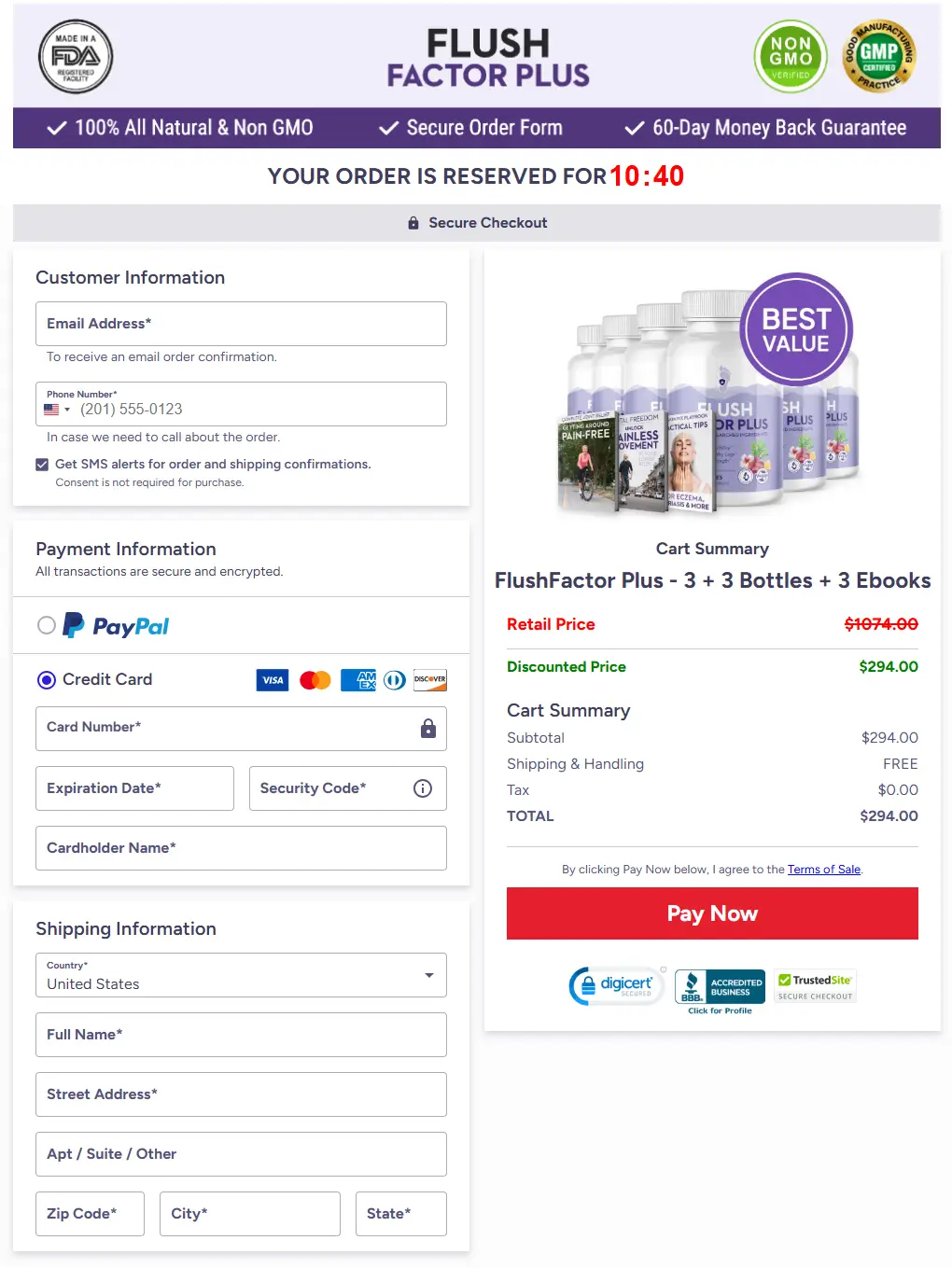 Flush Factor Plus Order